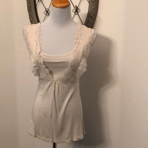 MNG by Mango ivory sleeveless top size small